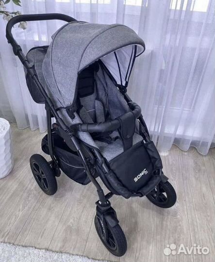 Коляска 3 в 1verdi sonik plus эко кожа + текстиль