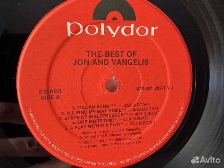Виниловая пластинка The best of Jon and Vangelis