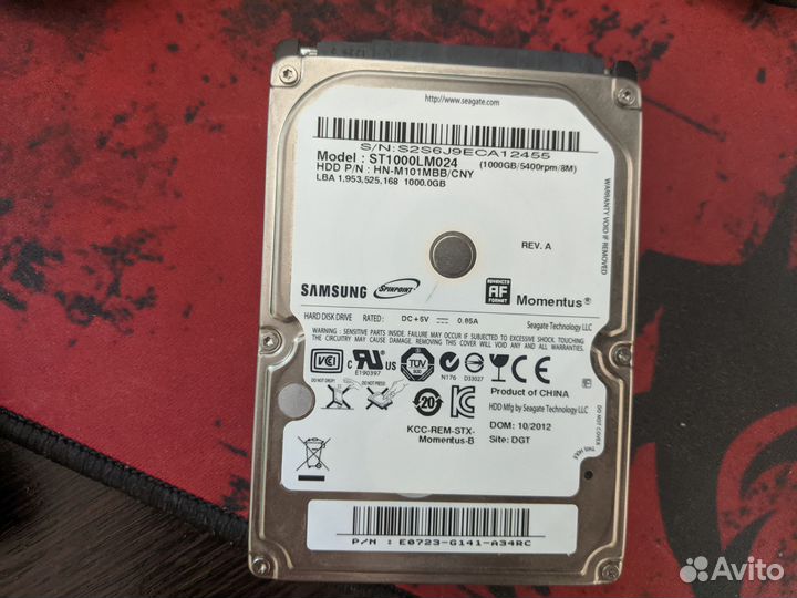 Жесткий диск samsung 2.5 5400 1Тб