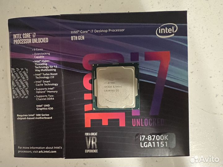 Процессор Intel Core i7-8700k