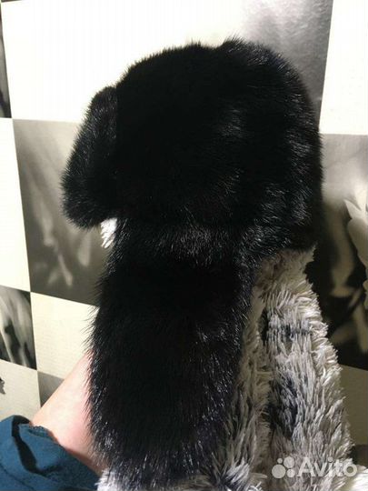 Шапка меховая мужская 55/56 размер черная