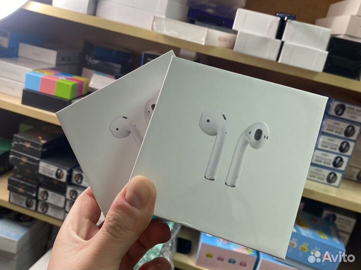 Airpods 2 s белые с беспроводной зарядкой