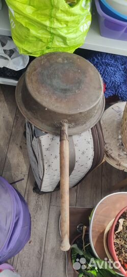 Таз медный с ручкой для варки варенья