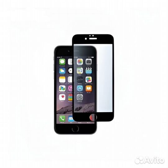 Защитное стекло 9H iPhone 6 / 6s full 9H (черный)