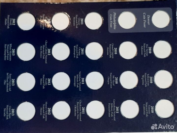 Альбом для монет 25 центов США 