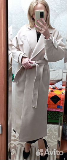 Пальто женское демисезонное 42 44 бежевое