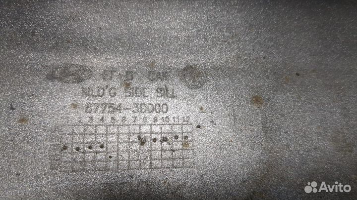 Накладка на порог Hyundai Sonata 5, 2002