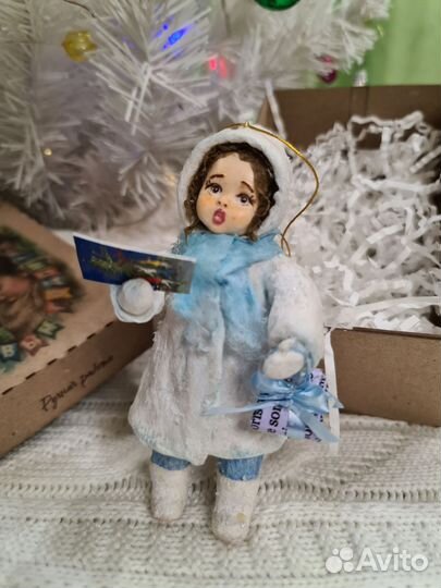 Елочные игрушки из ваты