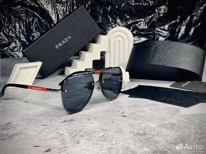 Очки Prada Aviator черные