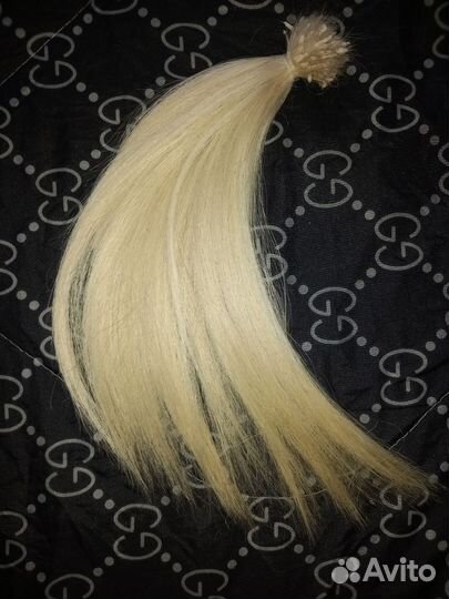 Волосы для наращивания натуральные блонд бу