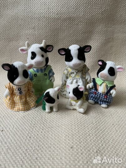 Sylvanian families семья коровок раритет