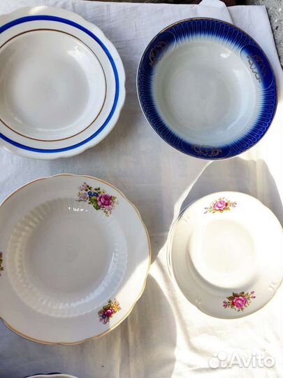 Тарелки разные