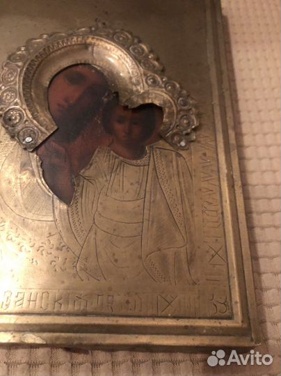 Старинная икона Казанская Богородица