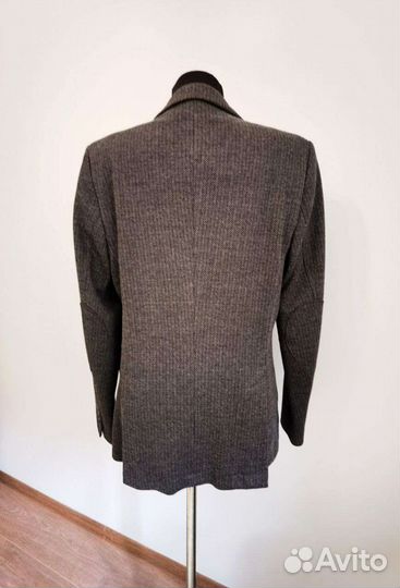 Мужской твидовый однобортный пиджак М L 48