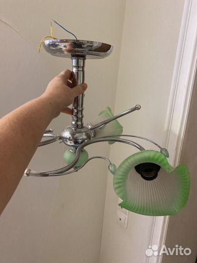 Люстра 3х рожковая бу