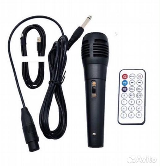 Колонка беспроводная бумбокс с микрофоном