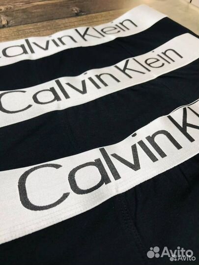 Трусы мужские боксеры черные calvin klein