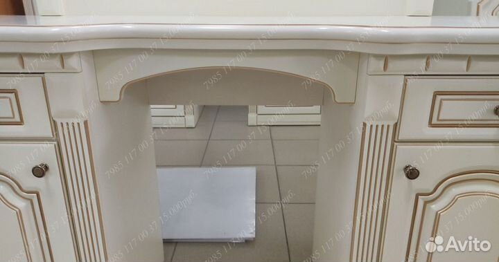 Туалетный столик Деметра 152см мдф эмаль ваниль