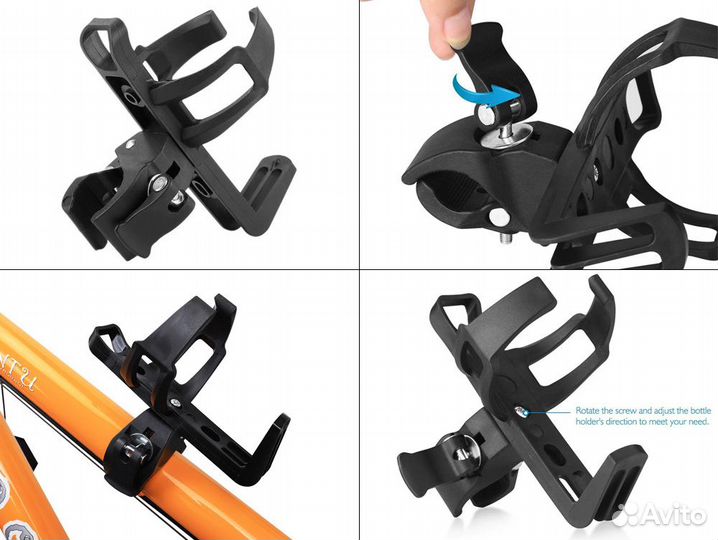 Флягодержатель с хомутом для крепления