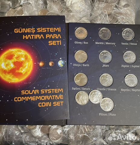 Турция 1 куруш 2023 планеты + звери. Казахтан