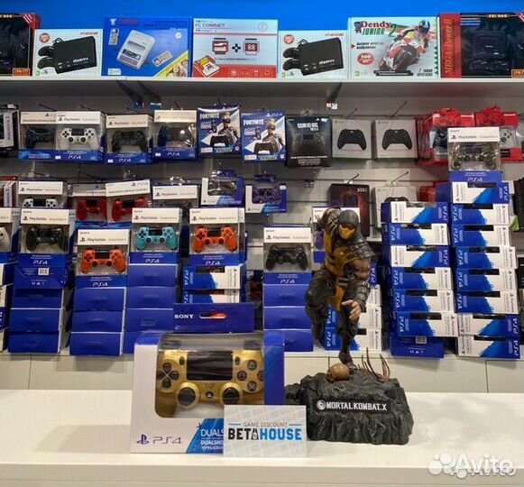 Джойстик PS4 золотой - игровой магазин на Арбате