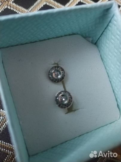 Скрги пусеты с бриллиантами