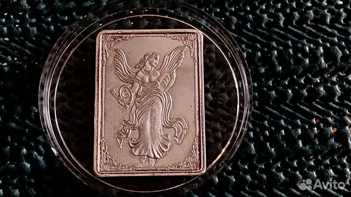 Подарочная Серебряная монета прямоугольная