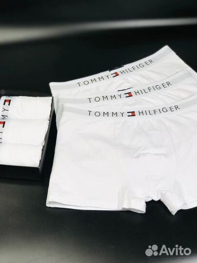 Трусы мужские tommy hilfiger белые хлопок арт.1003