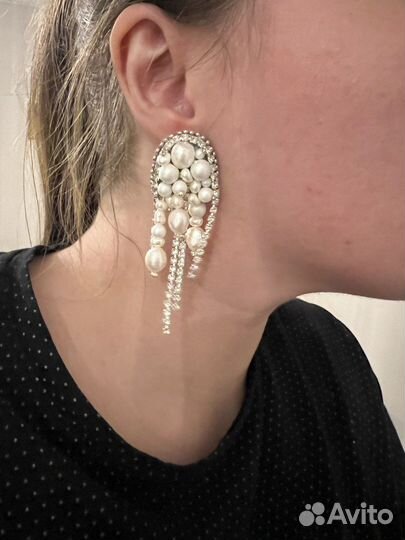 Серьги из жемчуга ручной работы