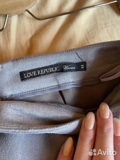 Классическая юбка из эко-замши 44-46р