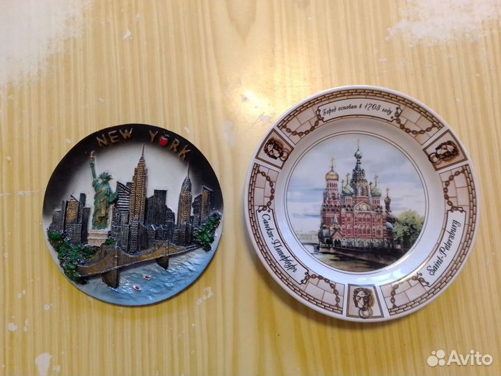 Настенные тарелки Нью-Йорк, Санкт-Петербург