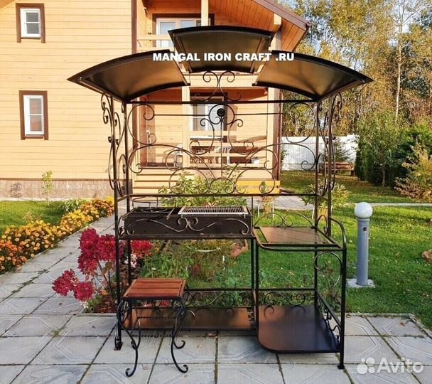 Мангал с крышей