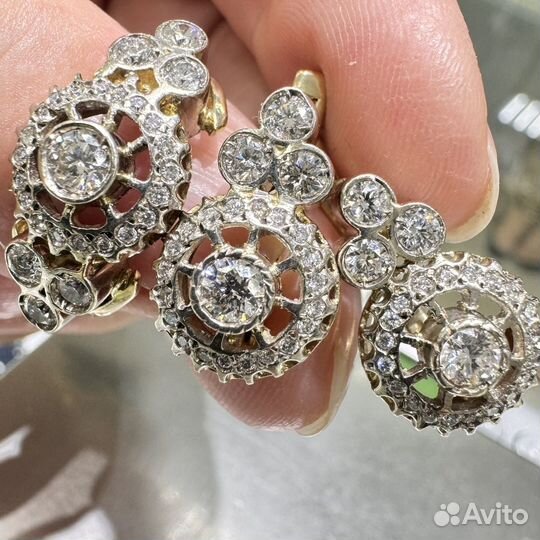 Золотой клмплект 750 проба, пс