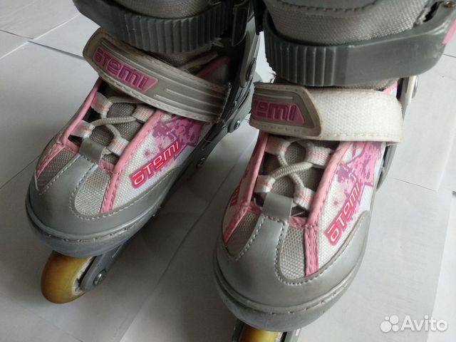Детские роликовые коньки Atemi + защита (р.30-33)