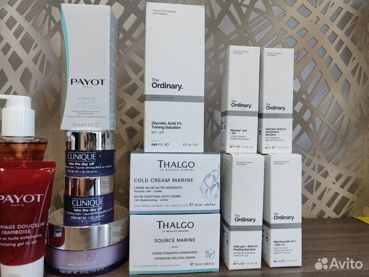 Ordinary, Payot, Thalgo, Clinique