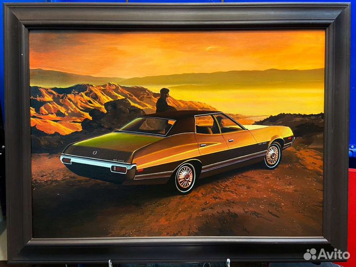 Картина маслом машина Ford Gran Torino
