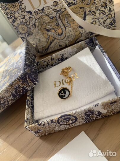 Серьга кафф - Dior rose des vents луна/солнце