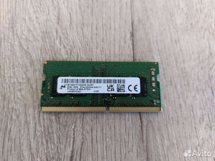 Оперативная память Micron DDR4 8GB 3200Мгц sodimm