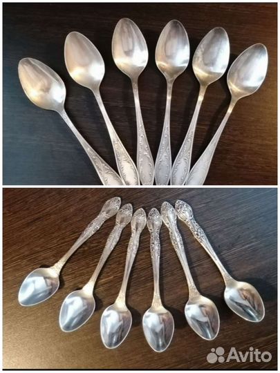 Ложки столовые мнц и чайные зк. По 6 шт