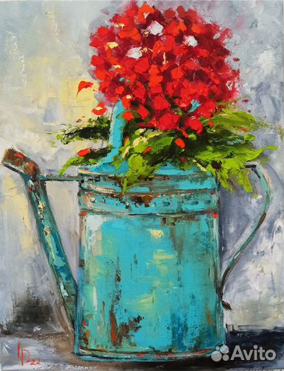 Букет цветов маслом на холсте