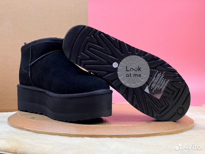 Угги женские Ugg Classic Ultra Mini Platform Black