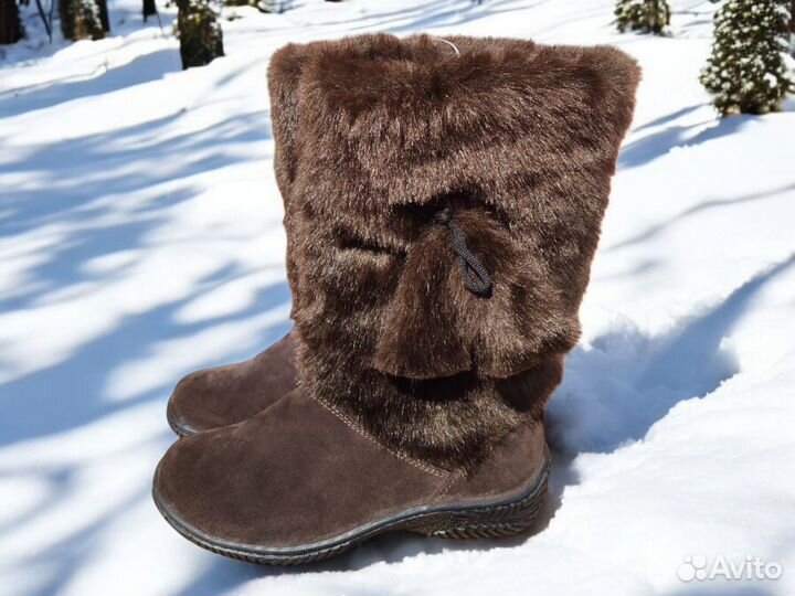 Унты женские (замша) коричневые