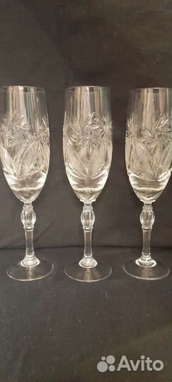 Фужеры хрустальные СССР 21 см