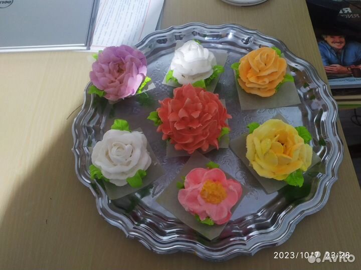 Букет из зефирных цветов