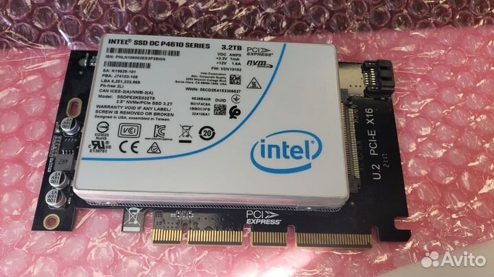 Жесткий диск ссд Intel SSD DC P4610 Series 3.2 TB