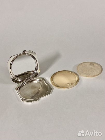 Пудреница mint винтаж 1947 год серебро
