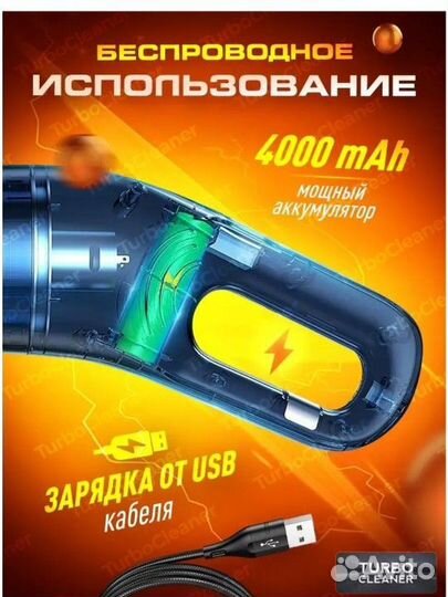 Пылесос для автомобиля беспроводной мощный новый