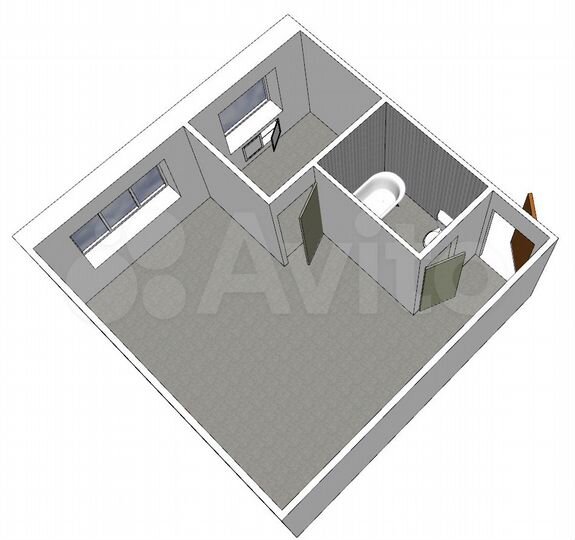 1-к. квартира, 32 м², 1/5 эт.