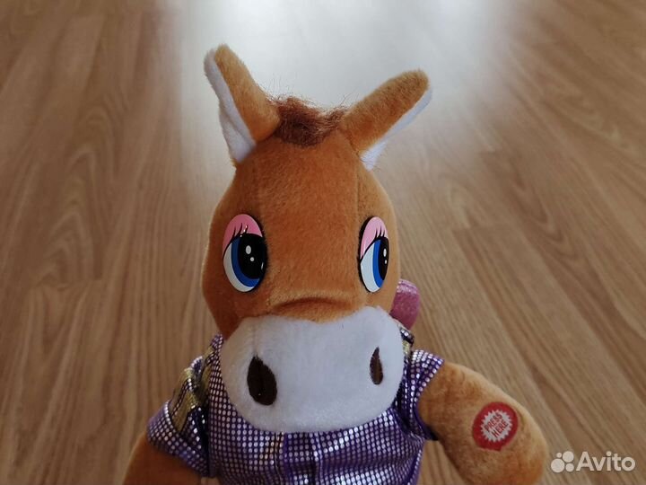Музыкальная мягкая игрушка ослик игрушка лошадь
