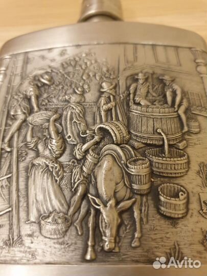 Фляжка из нержавейки карманная бу